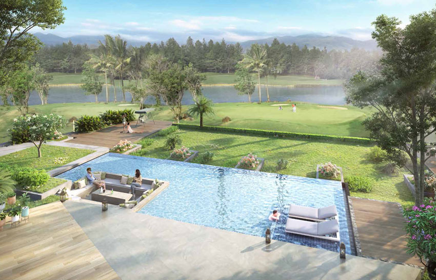 kolam renang citra mansion golf residence